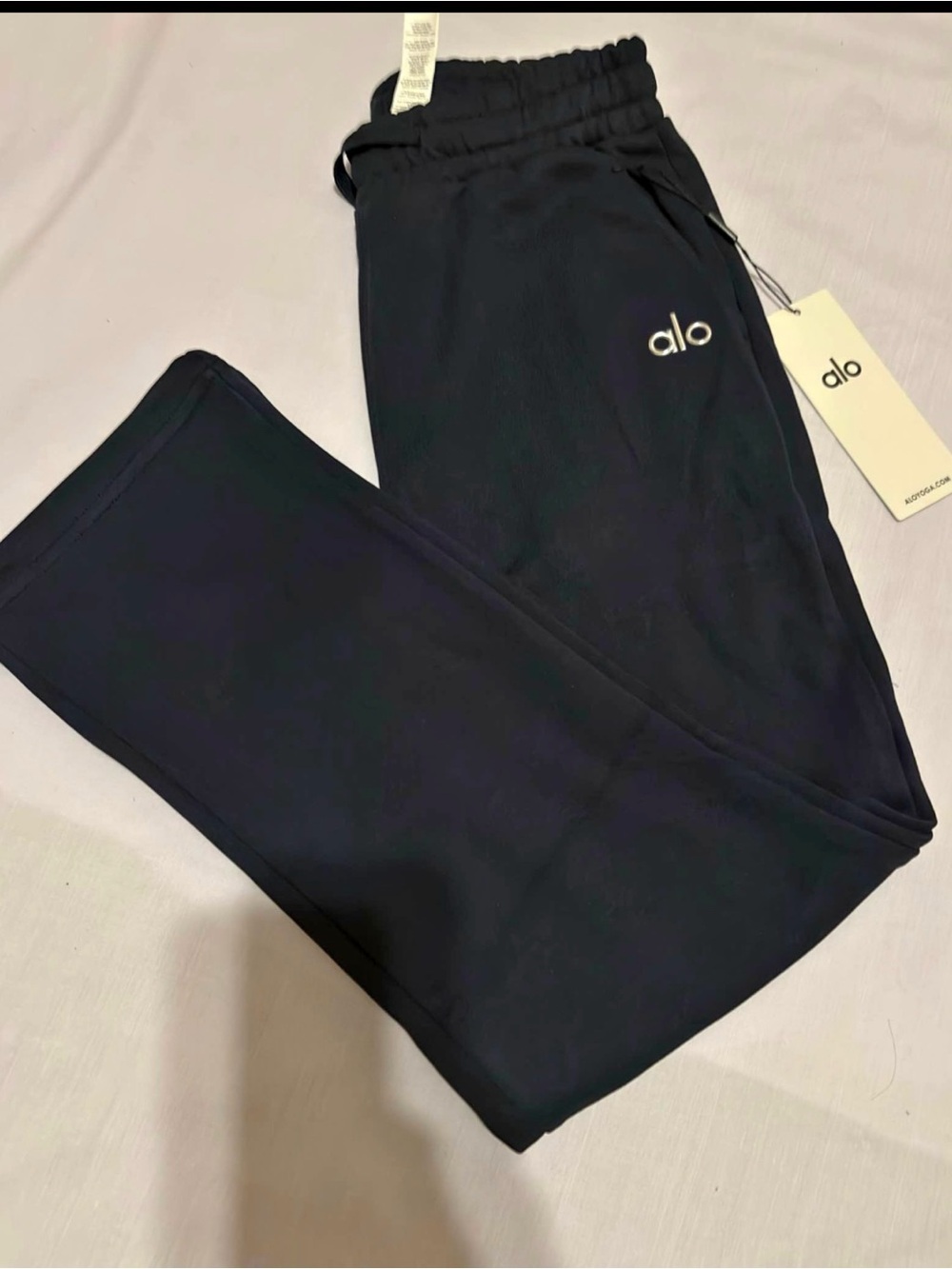 ALO Yoga woman Black Jogger Sweatpants with Logo